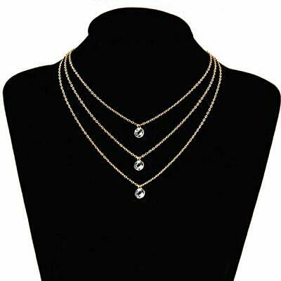 Simple Multi-Layer Zircon Necklace Charm Necklace Women Fashion Jewelry