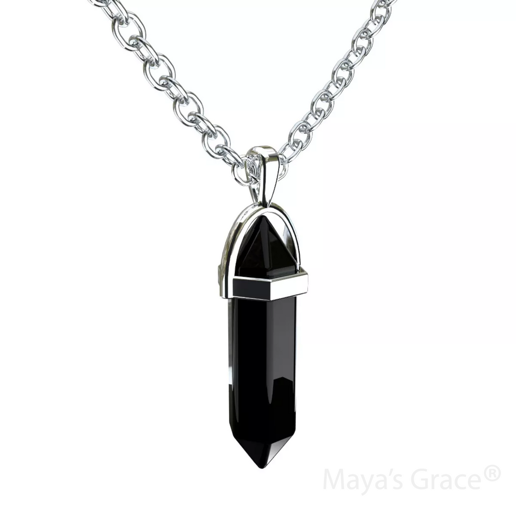 Maya's Grace Gem Stone Quartz Pendant Natural Crystal Necklaces for Women, Girls