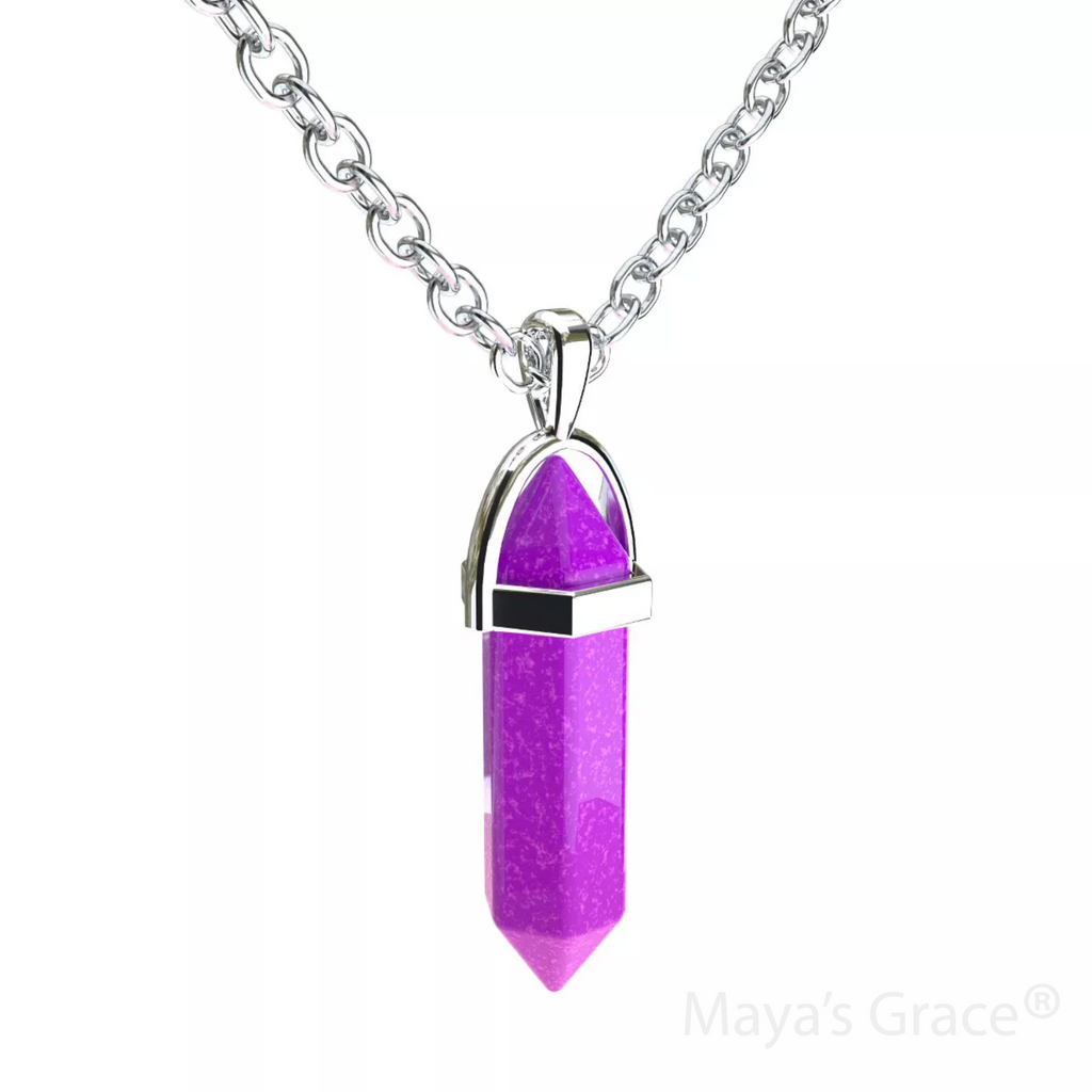 Maya's Grace Gem Stone Quartz Pendant Natural Crystal Necklaces for Women, Girls