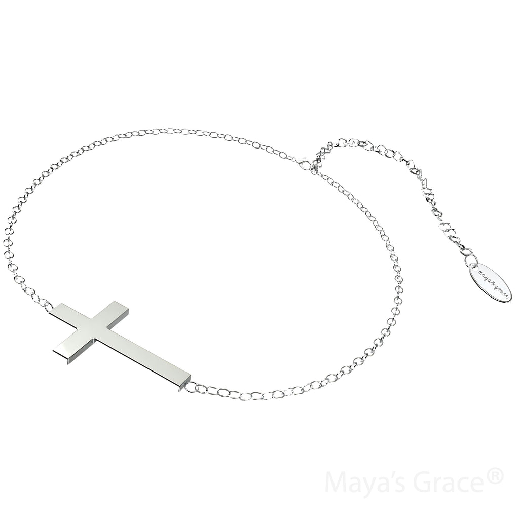 Maya's Grace Adjustable Cross Ankle Bracelet for Women