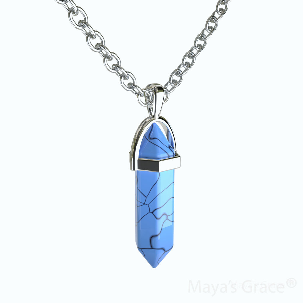 Maya's Grace Gem Stone Quartz Pendant Natural Crystal Necklaces for Women, Girls