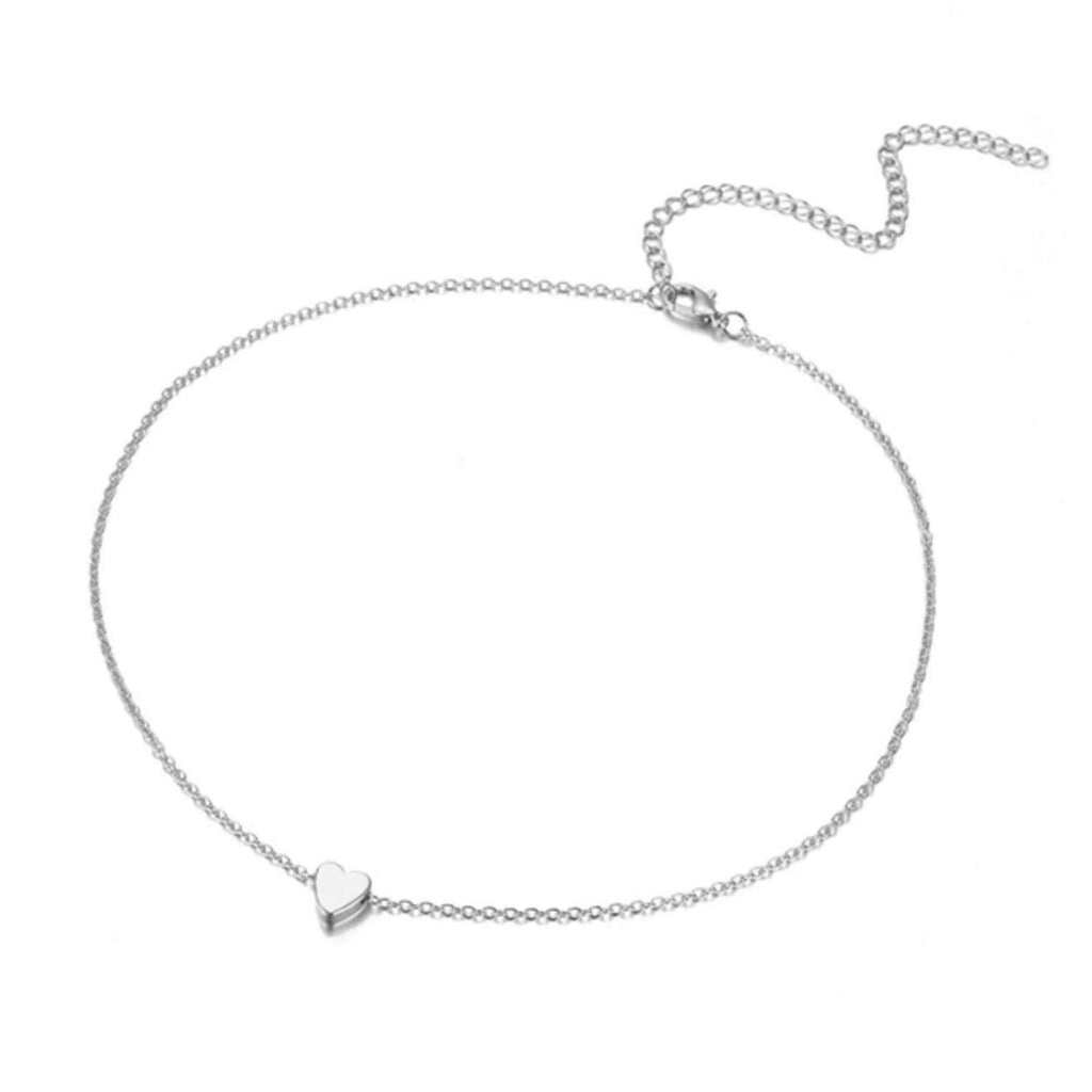 Maya's Grace Small Heart Pendant Choker Necklace for Women