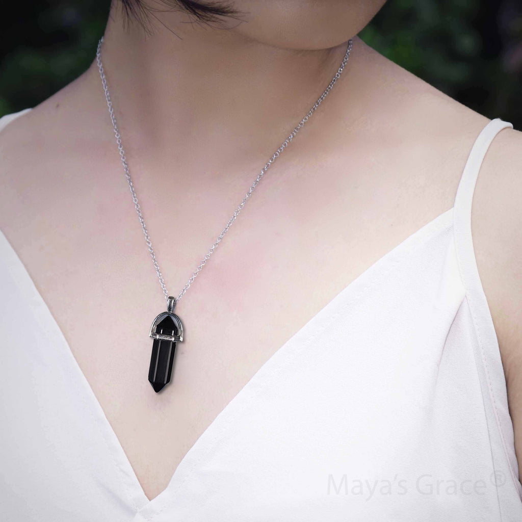 Maya's Grace Gem Stone Quartz Pendant Natural Crystal Necklaces for Women, Girls