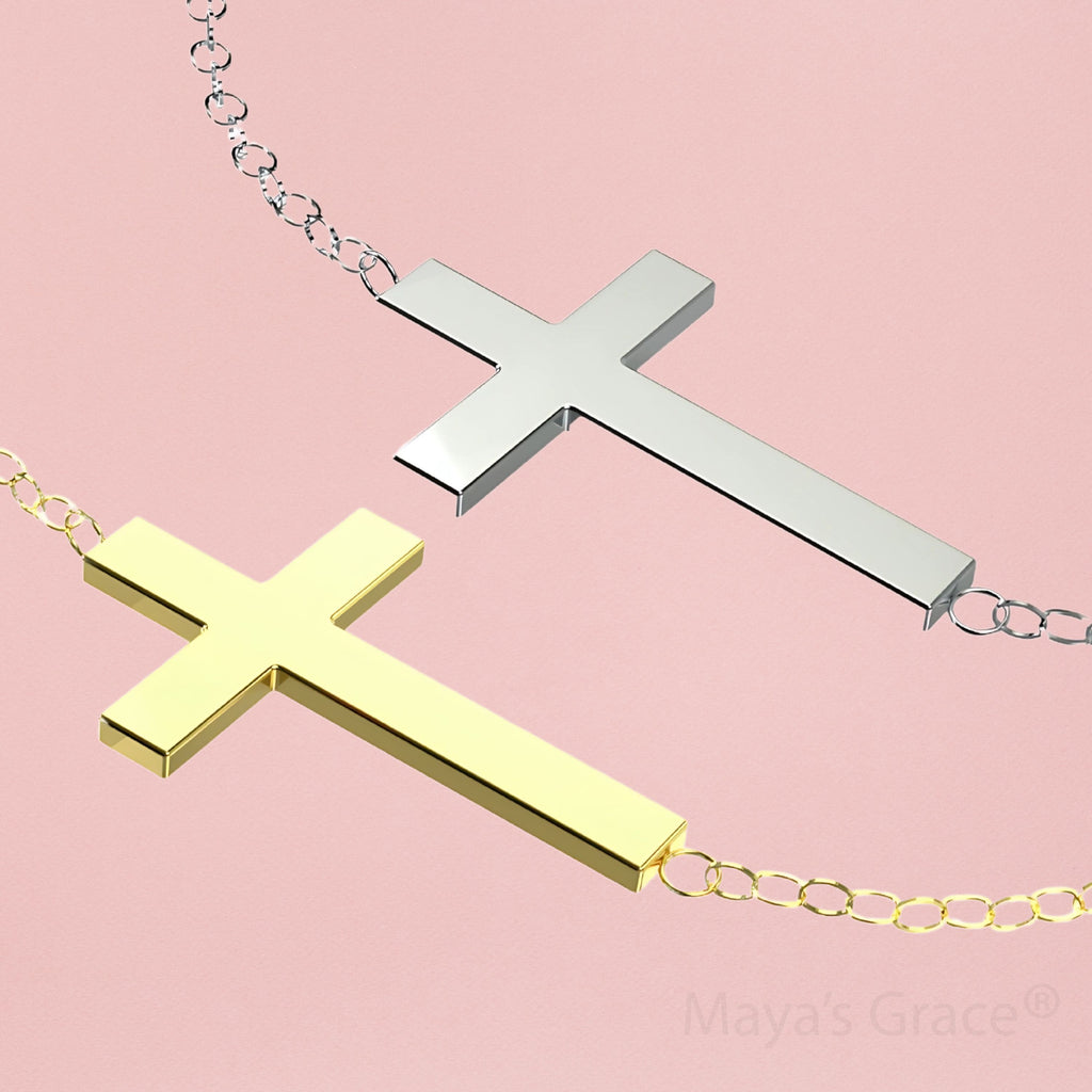 Maya's Grace Adjustable Cross Ankle Bracelet for Women