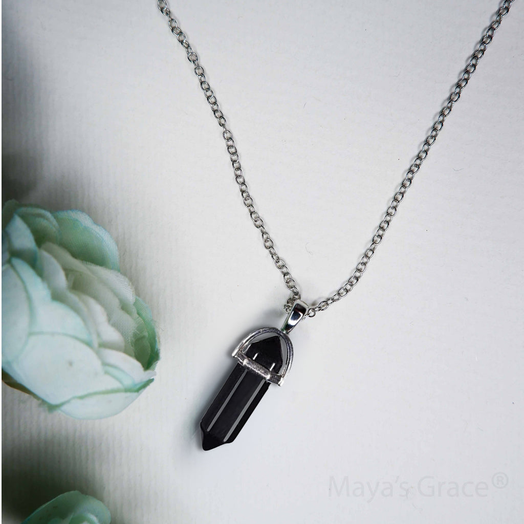 Maya's Grace Gem Stone Quartz Pendant Natural Crystal Necklaces for Women, Girls