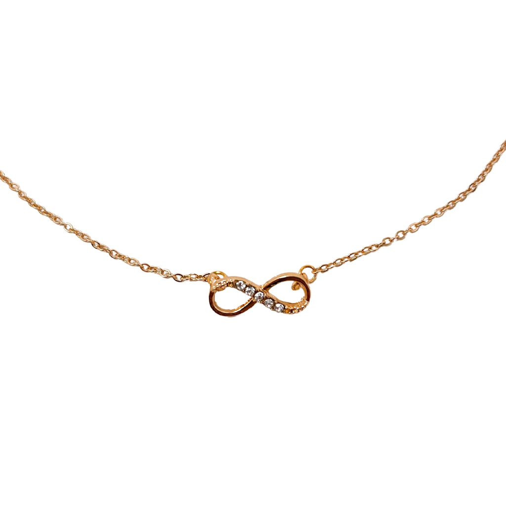 Maya's Grace Infinity Necklace - Elegant Gold & Silver Design