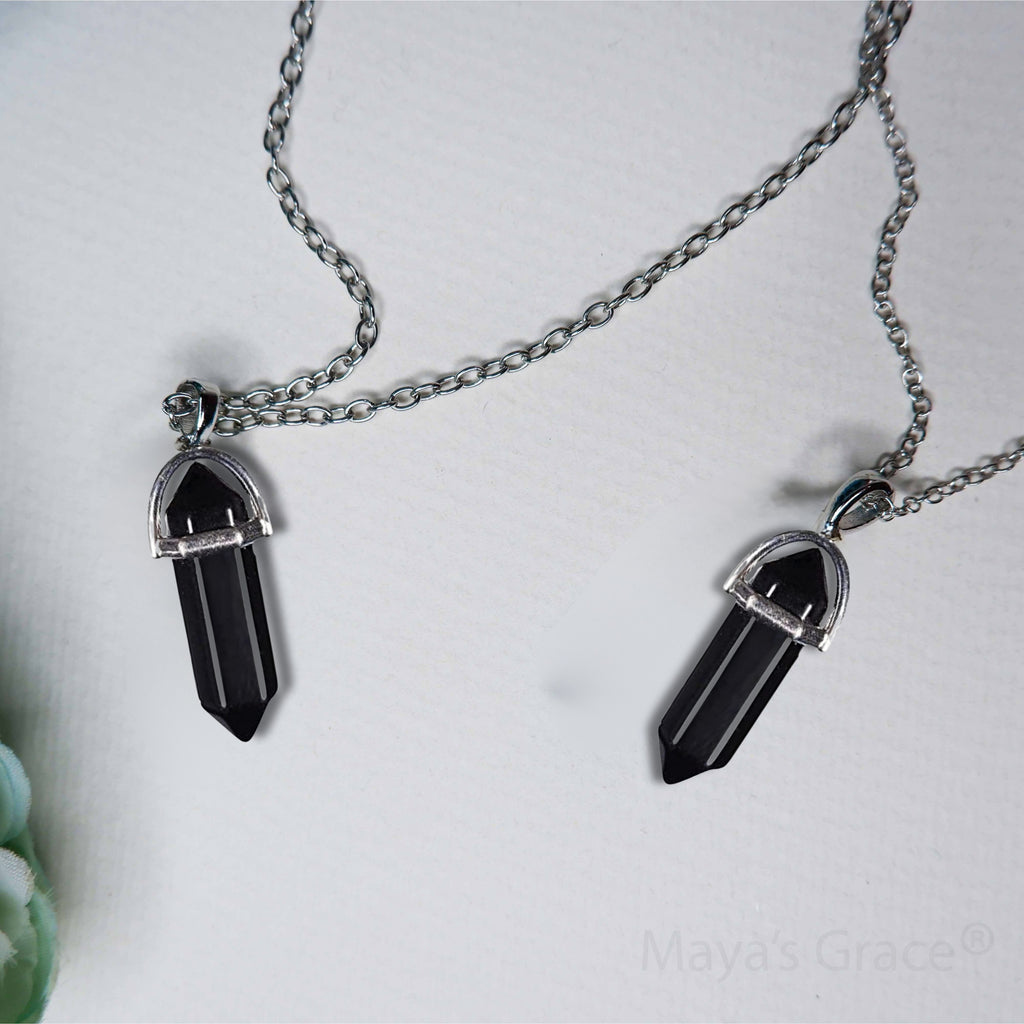 Maya's Grace Gem Stone Quartz Pendant Natural Crystal Necklaces for Women, Girls