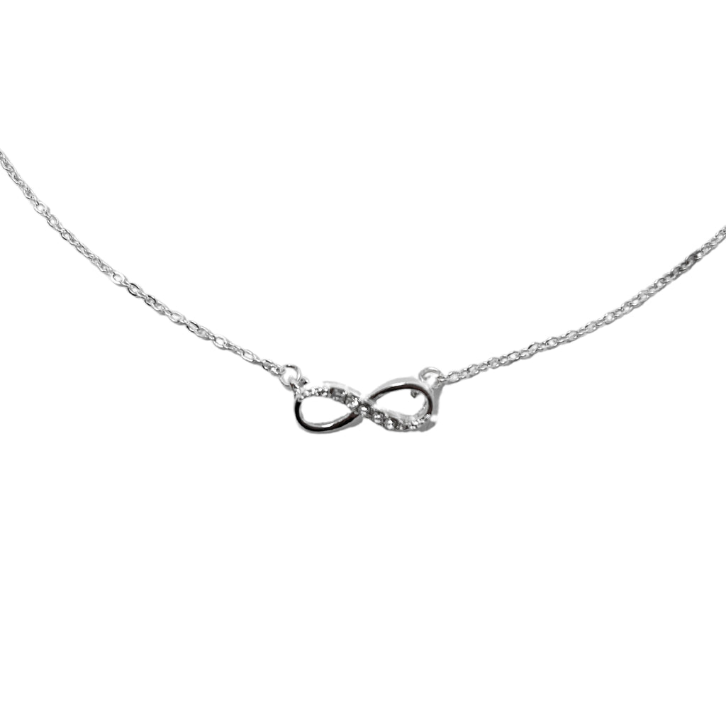 Maya's Grace Infinity Necklace - Elegant Gold & Silver Design