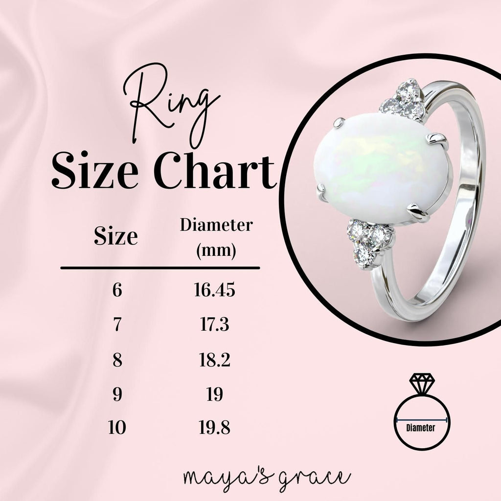 Maya's Grace Opal Ring for Women, Fire Opal-Inspired with Rhinestone Accents