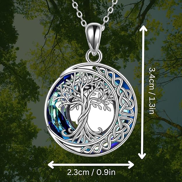 Maya's Grace Tree of Life Cremation Urn Necklace - Memorial Keepsake Jewelry for Ashes