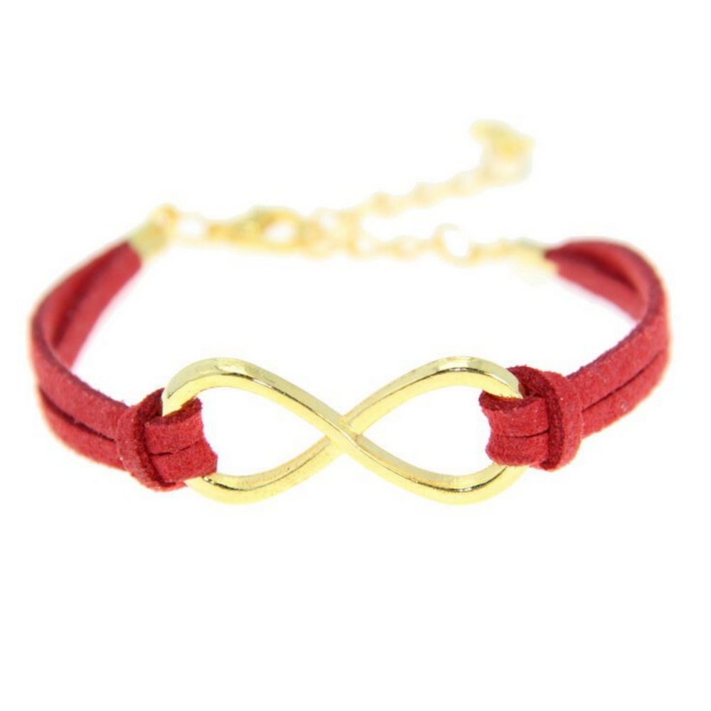 Womens Infinity Bracelets Love Charm Friendship Jewelry Multi Color Leather Gift