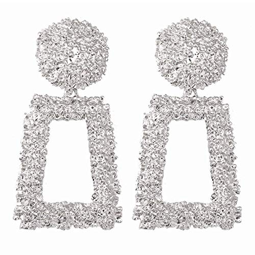 New Women Gold Silver Geometric Statement Drop Dangle Earrings Wedding Jewelry