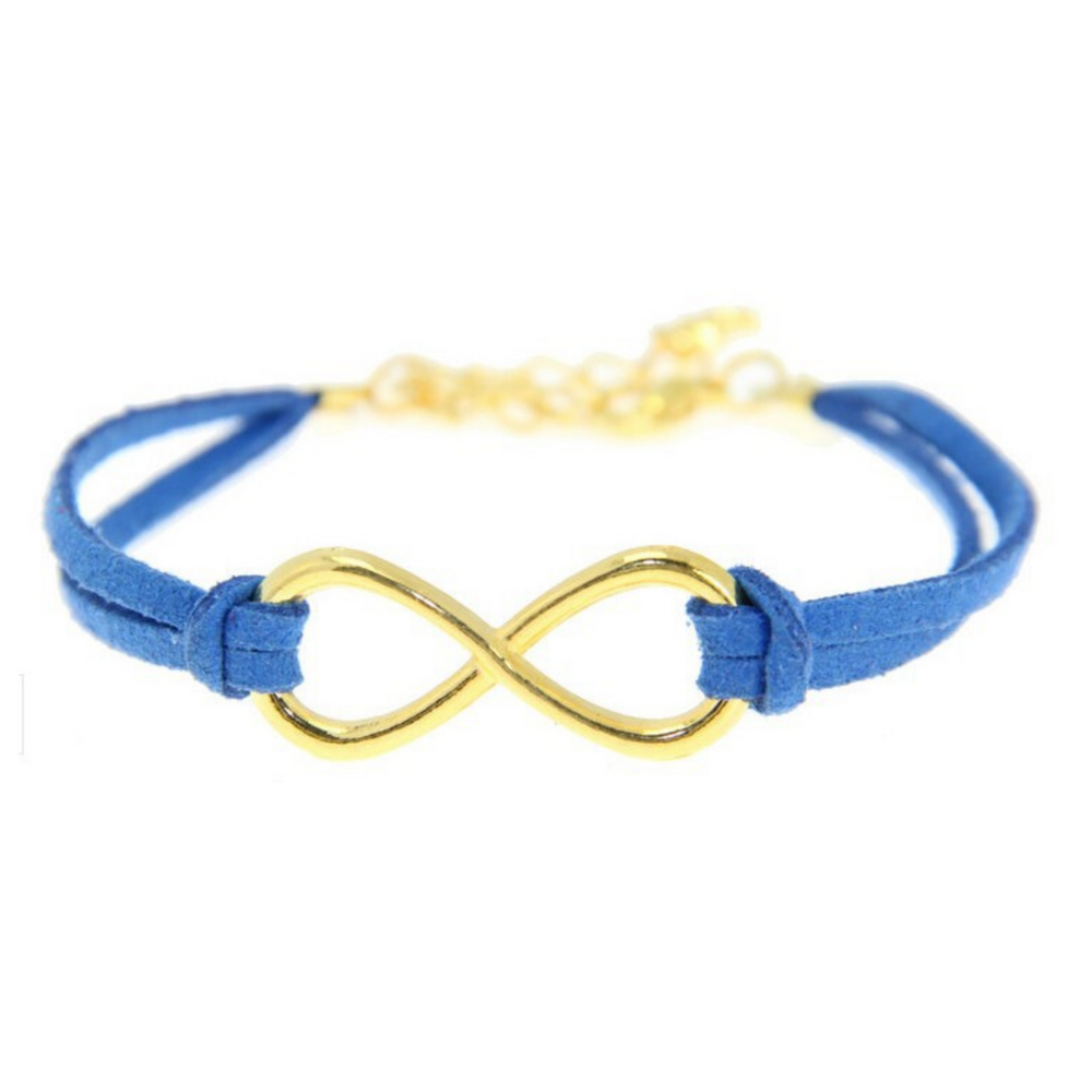 Infinity Charm Leather Bracelet (Multi-Color)