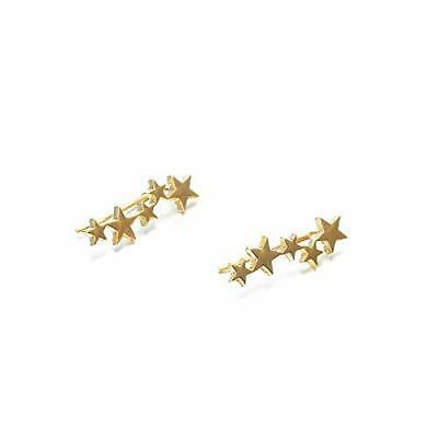Silver 925 Gold Plated Star Ear Climber