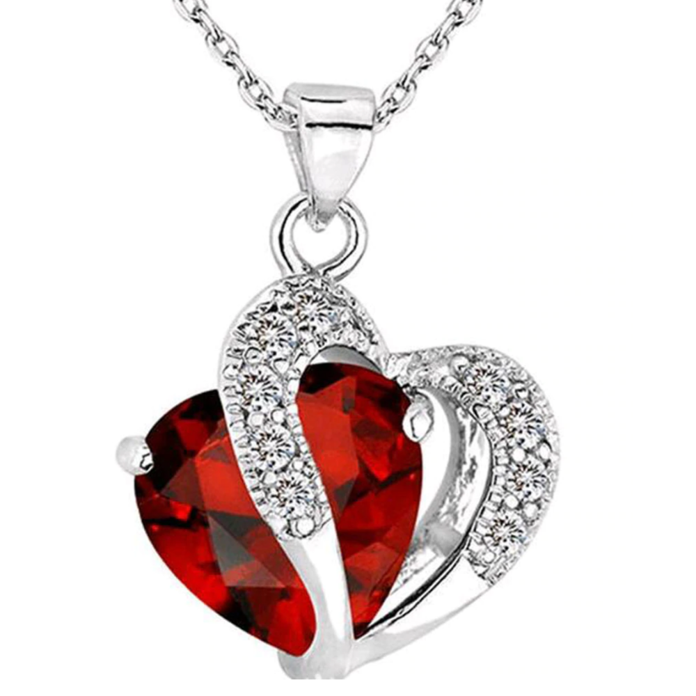 Heart Rhinestone Necklace Charm