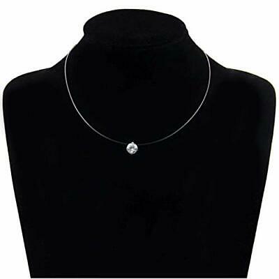 Fashion Crystal Necklace Invisible Line Zircon Clavicle Chain Women Accessories