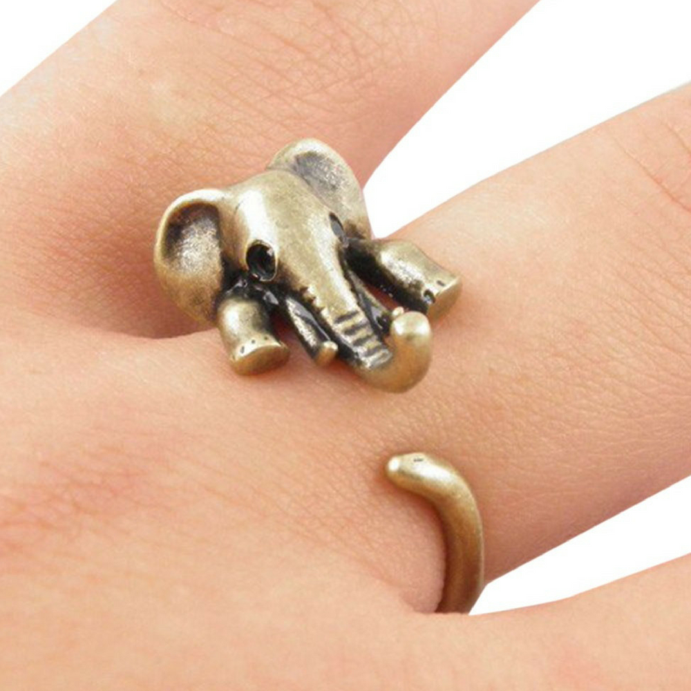 Bronze & Gold Elephant Ring