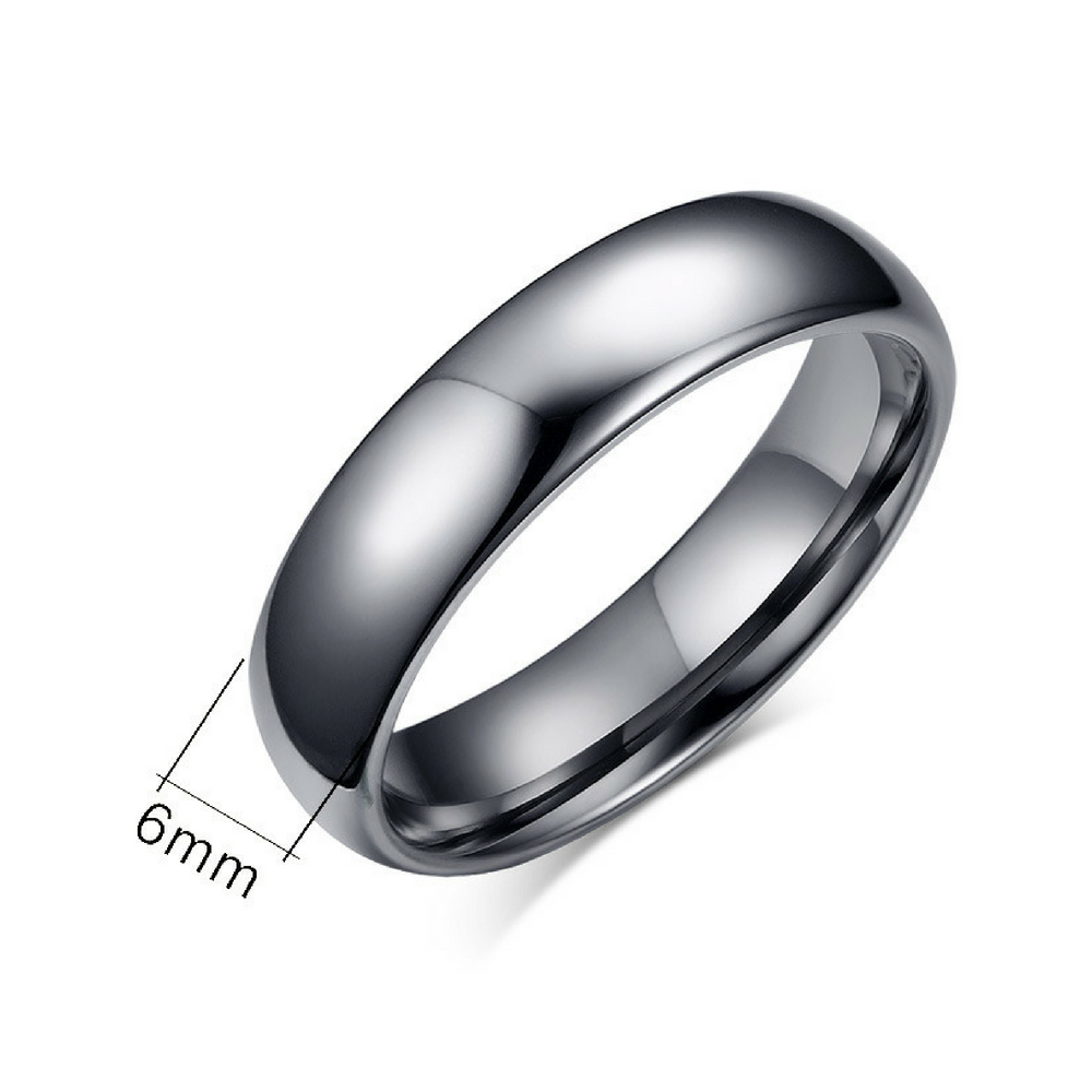 Tungsten Carbide Ring Gold Silver Brushed Wedding Band 6 MM Ring Men's Jewelry