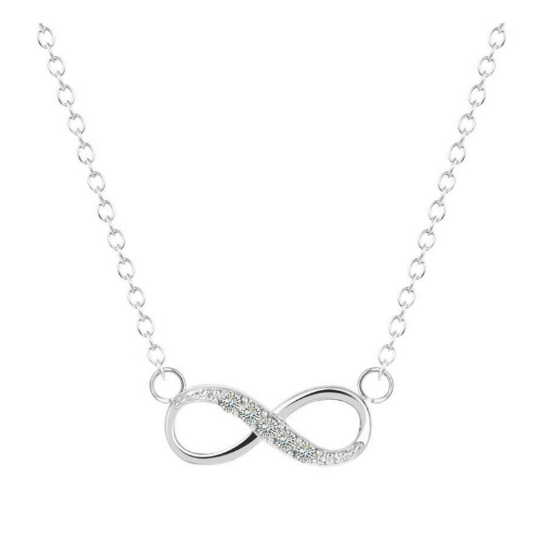 Maya's Grace Infinity Love Charm Necklace for Women in Silver and Gold