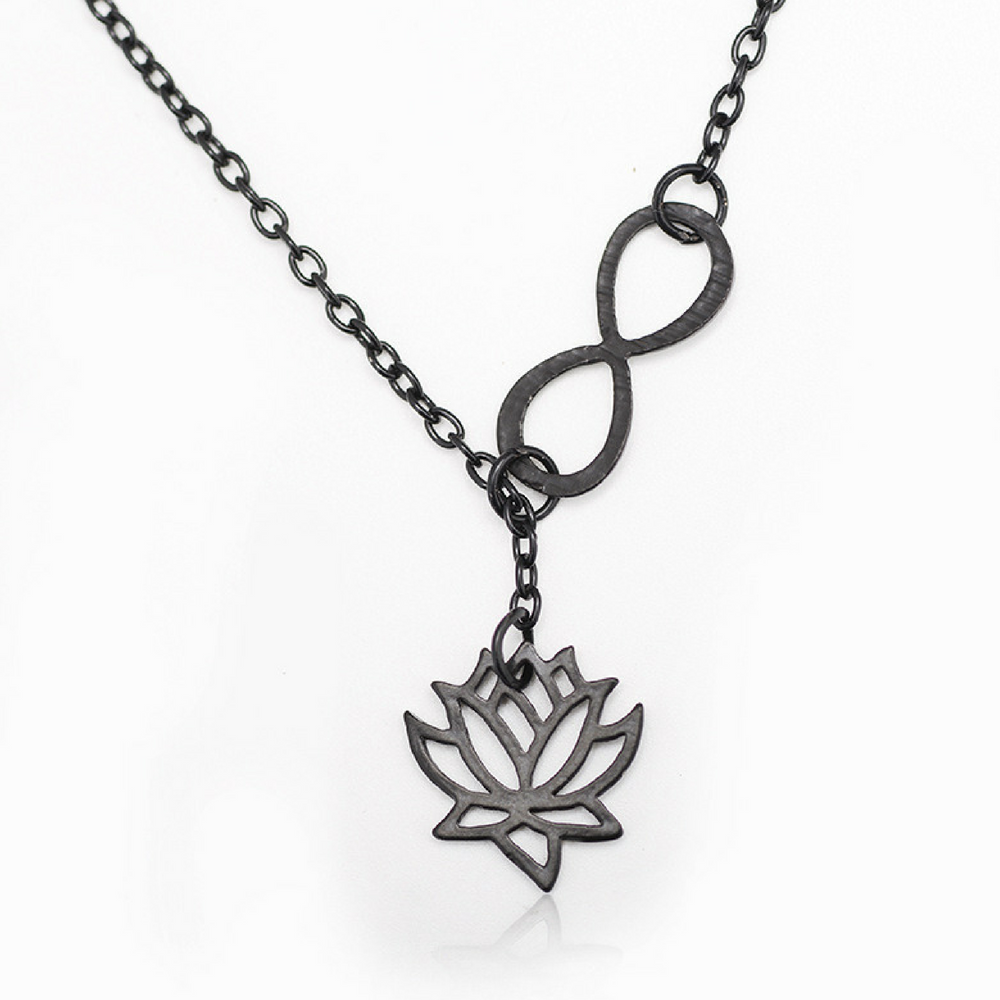 Infinity Lotus Lariat Pendant