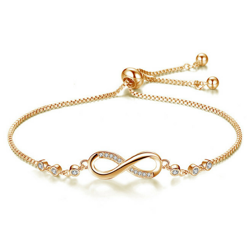 Infinity Love Charm Gold Bracelet